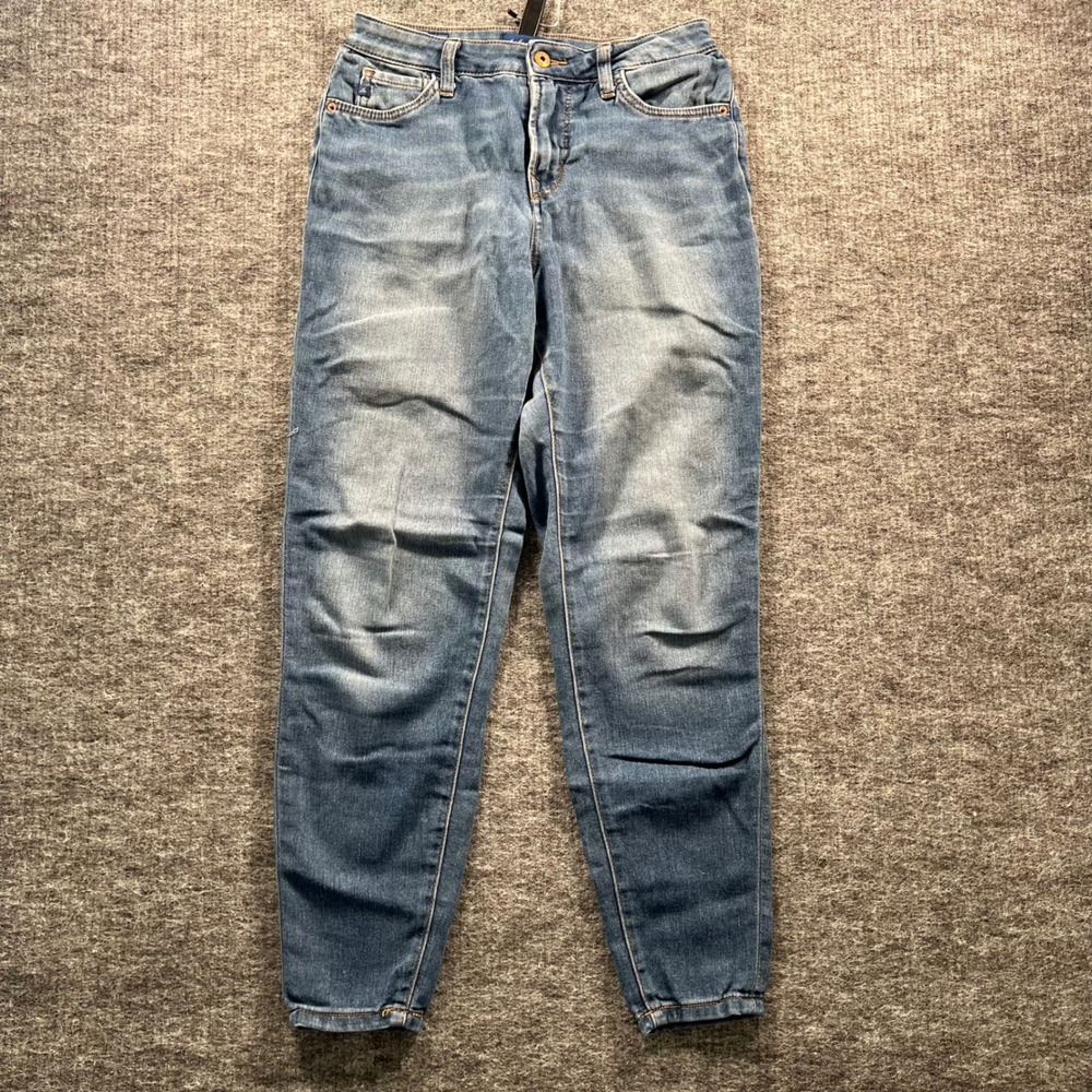Tailor Vintage Women Skinny Jeans Size 5 Medium Wash Blue Denim Tapered Leg 6461